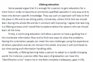 Essay (Lifelong education)
