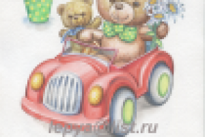 Мишки на машинке