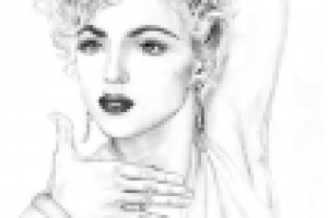 Карандашный рисунок для принта на футболку