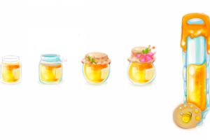 Элементы интерфейса. Индикатор и баночки меда