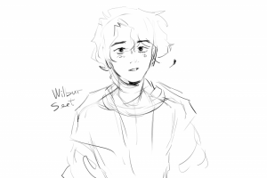 Аниме парень по плечи