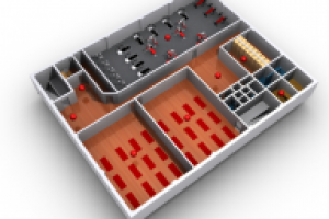 Зд моделирование помещения спортзала