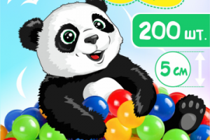Панда с шариками