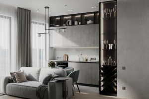 Кухня-гостиная в ЖК Level