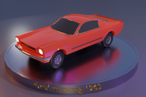 Low-poly модель автомобиля