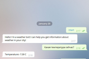 Telegram bot "WeatherBot"