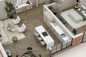 планировка квартиры с рендерами и визуализацией