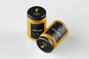 Дизайн этикеток меда  "Медвежья услуга"