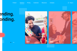 Дизайн первого экрана сайта подарков