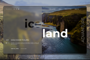 Обложка для сайта путешествий по Исландии.