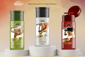 Серия этикеток гель-шампуня.