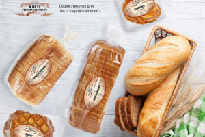 Серия самоклеющихся этикеток на хлеблебобулочные изделия.