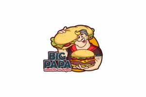 Персонаж логотип для фаст-фуда