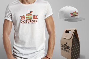 Логотип и элементы фирменного стиля для бургерной