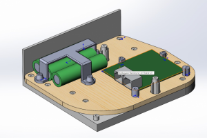 Держатель для печатной платы и аккумулятора.