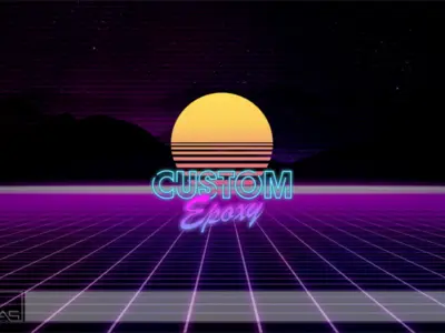 Логотип в силе Synthwave, или Retrowave