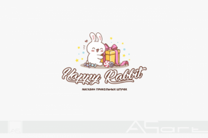 Логотип для островка прикольных штучек “Happy Rabbit”