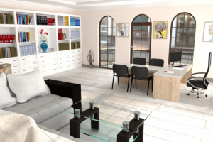 office area of 50 sq. m.