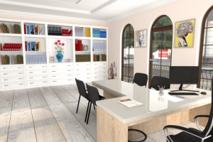 office area of 50 sq. m.