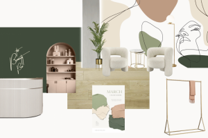 2д коллаж дизайна интерьера