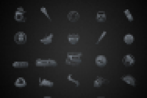 Набор знаковых пиктограмм для фона кино-сайта