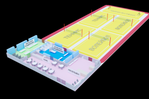 Визуализация миниатюры спортивной площадки