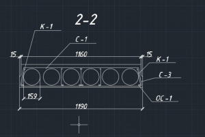 Разрез плиты перекрытия