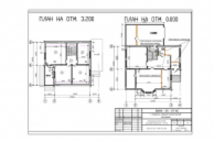 Коттедж из проф-го бруса.Планы этажей.
