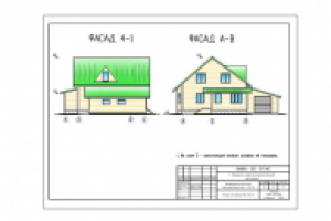 Коттедж из профилированного бруса. Фасады.