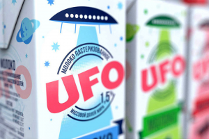 UFO. Дизайн упаковки молока.