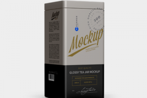 Мокап Жестяная Банка Чай