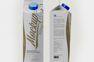 Мокап Пакет Молока