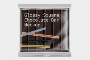 Мокап Флоупак Шоколад