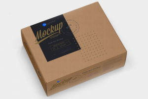 Мокап Бумажной Коробки Крафт