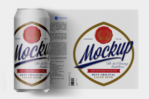 Мокап Банка Пиво