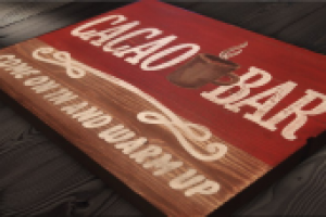 Интерьерная вывеска "Cacao Bar"