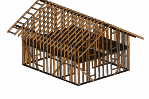 каркас жилого дома (3Д модель)