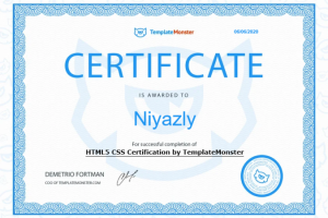 HTML5 CSS Certification by TemplateMonster