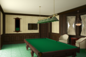 Облицовка бильярдной