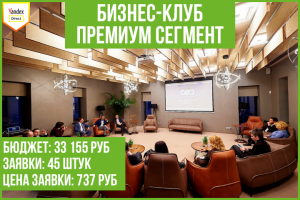 Кейс: продвижение бизнес-клуба (РФ)