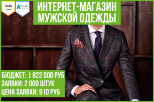 Кейс: продвижение интернет-магазина мужской одежды (Москва)