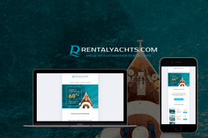 Верстка письма по теме бронирования яхт