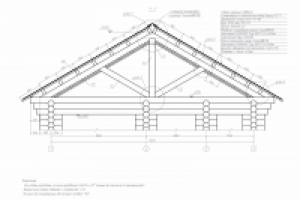 Жилой деревянный дом с баней (детально)