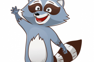 Енот. Маскот для строительной кампании.