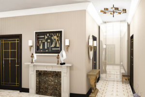 Дизайн квартиры "Меланжевый шик". Ар-деко