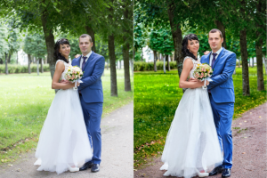 Обработка свадебного фото