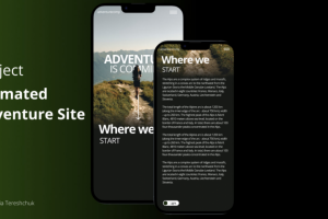 Анимированный сайт про путешествия.