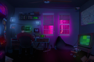 Работа в стиле: "RetroWave"