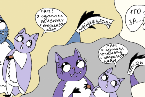 Комиксы про маму-летучую мышку