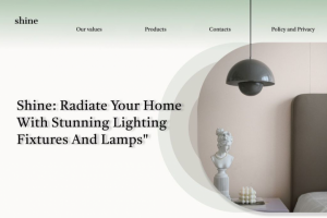 дизайн сайта для компании которая продает осветительные приборы